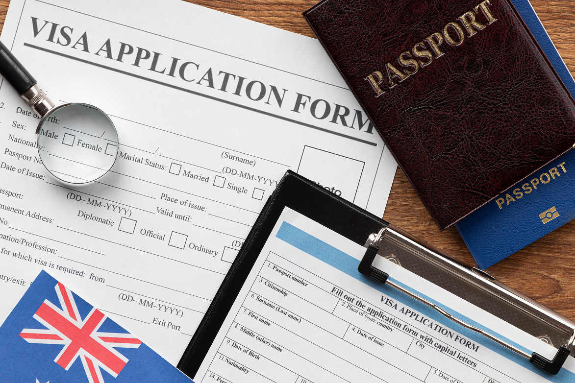 Passport and visa application documents